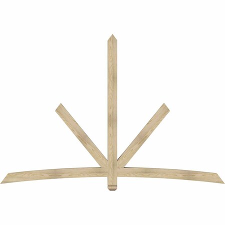Ekena Millwork Alberta Rough Sawn Timber Gable Bracket, Douglas Fir, 96"W x 64"H x 4"D x 4"F, 16/12 Pitch GBW096X64X0404ALB00RDF